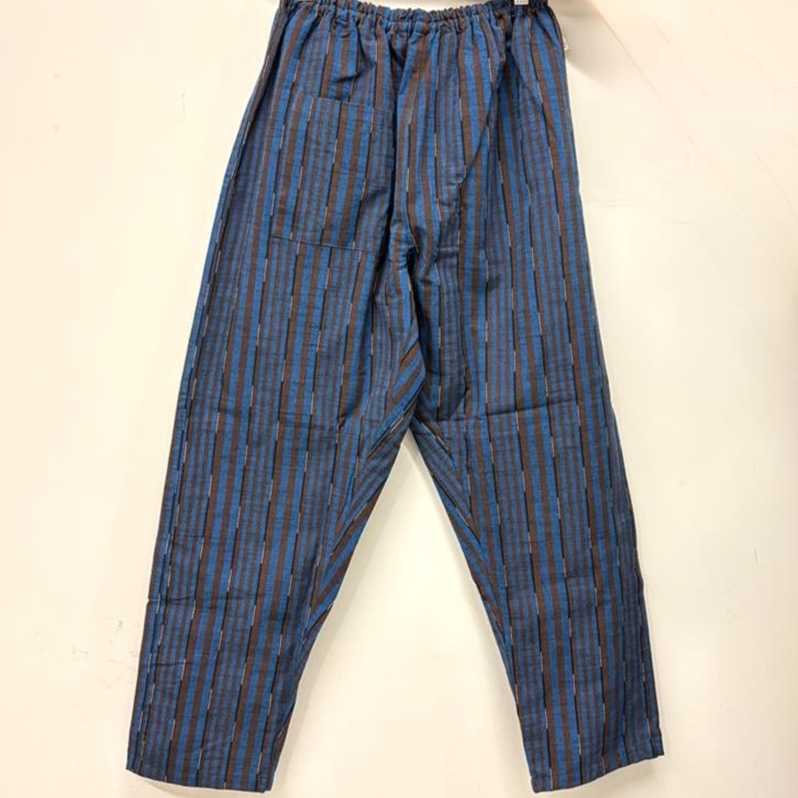 Farmers' MONPE いろは たて絣 縞 青茶/うなぎの寝床 – GOOD DESIGN