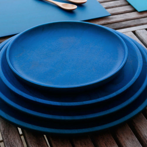 曽明漆器 KyutarouBLUE 両面まる皿 std / RENEW – GOOD DESIGN STORE