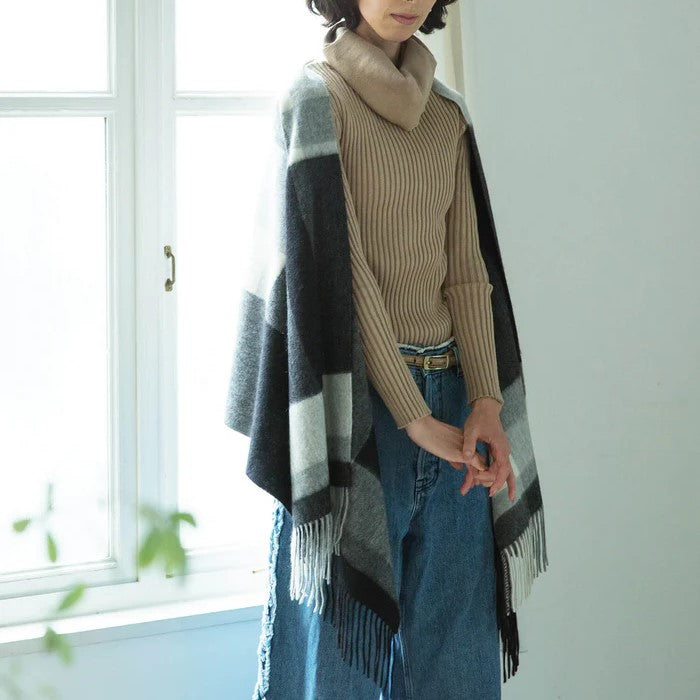 カシミヤ100％ チェックストール/northpeace farm – GOOD DESIGN