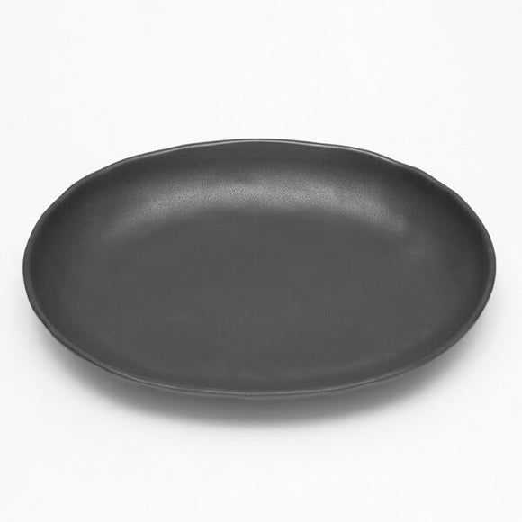 食器 クロテラス 波ぶち楕円皿/黒照/croterrace