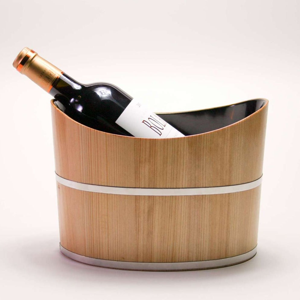 即日発送可能 天然木 手彫りのワインクーラー - キッチン/食器